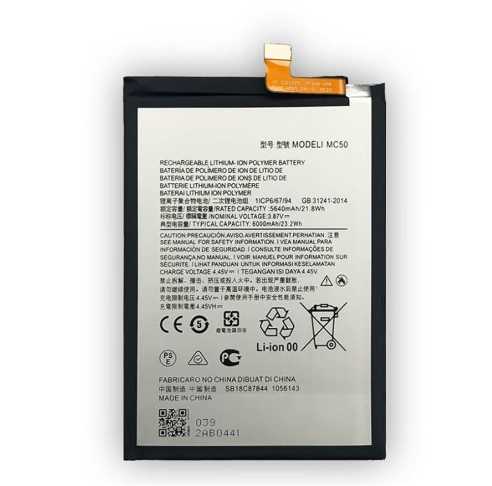 Batterie de remplacement pour Motorola Moto G40 / G60 / G9 Power (XT2091), MC50 Batterie de remplacement pour Motorola Moto G40 / G60 / G9 Power (XT2091), MC50